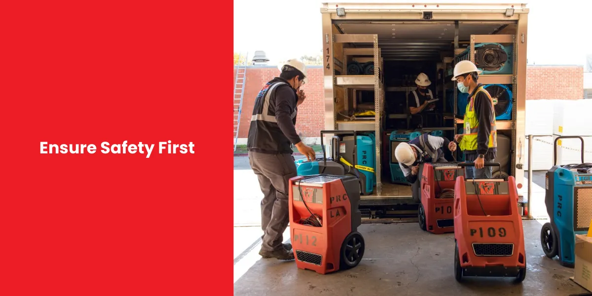 Ensure Safety First Safety precautions to take before starting water damage cleanup